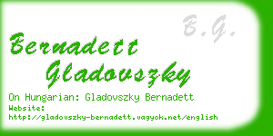 bernadett gladovszky business card